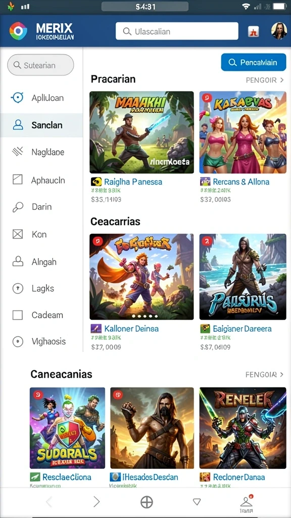 Tampilan antarmuka utama game 666J yang menarik.
