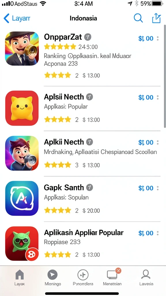 Menu permainan yang sederhana namun efektif.