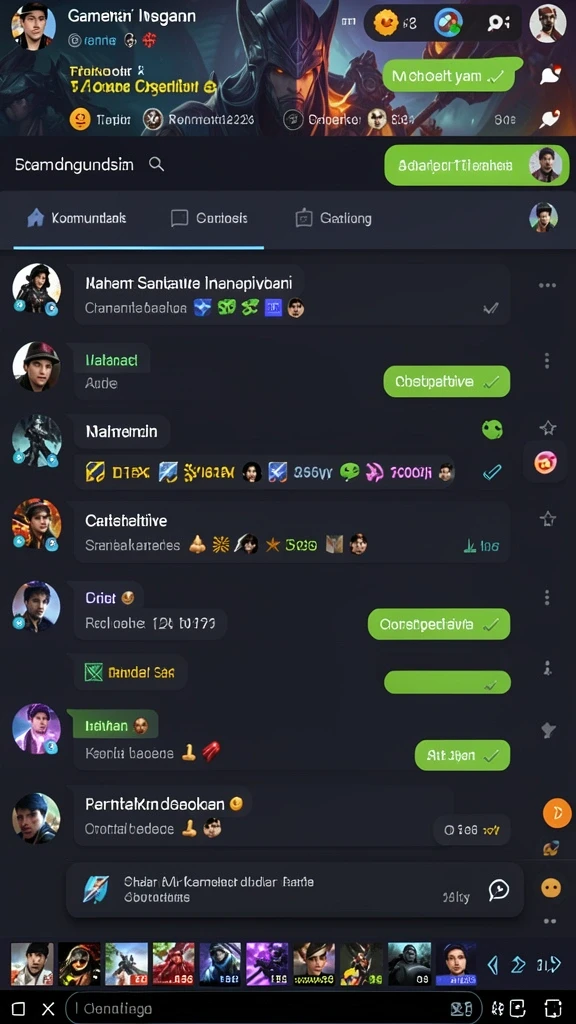 Screenshot menunjukkan antarmuka permainan yang menarik.