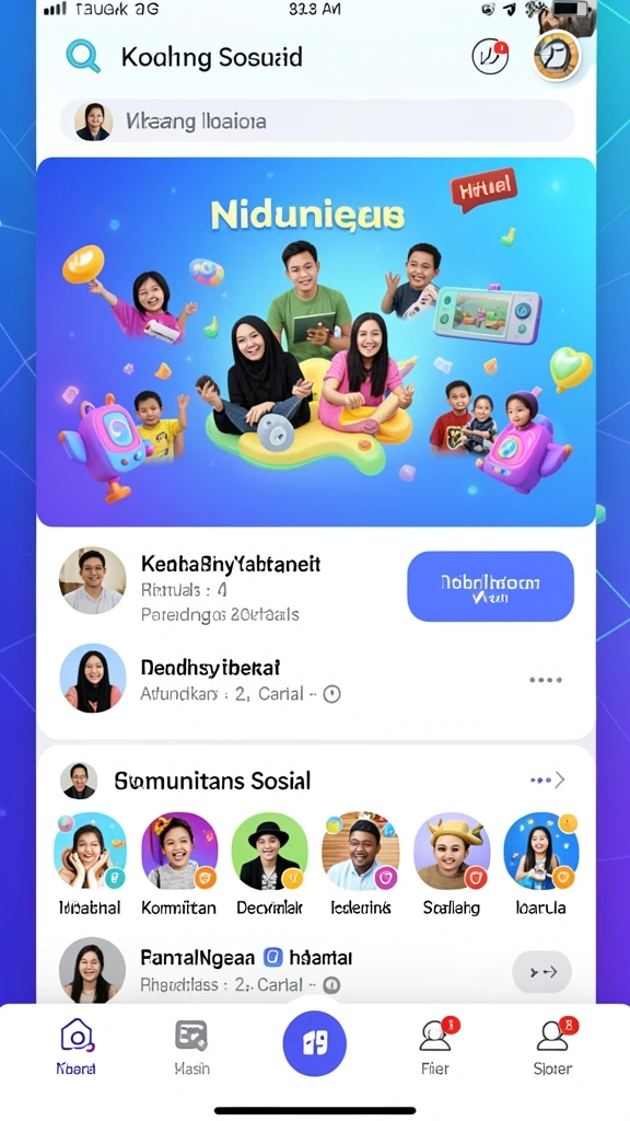 Tampilan antarmuka utama yang menarik.