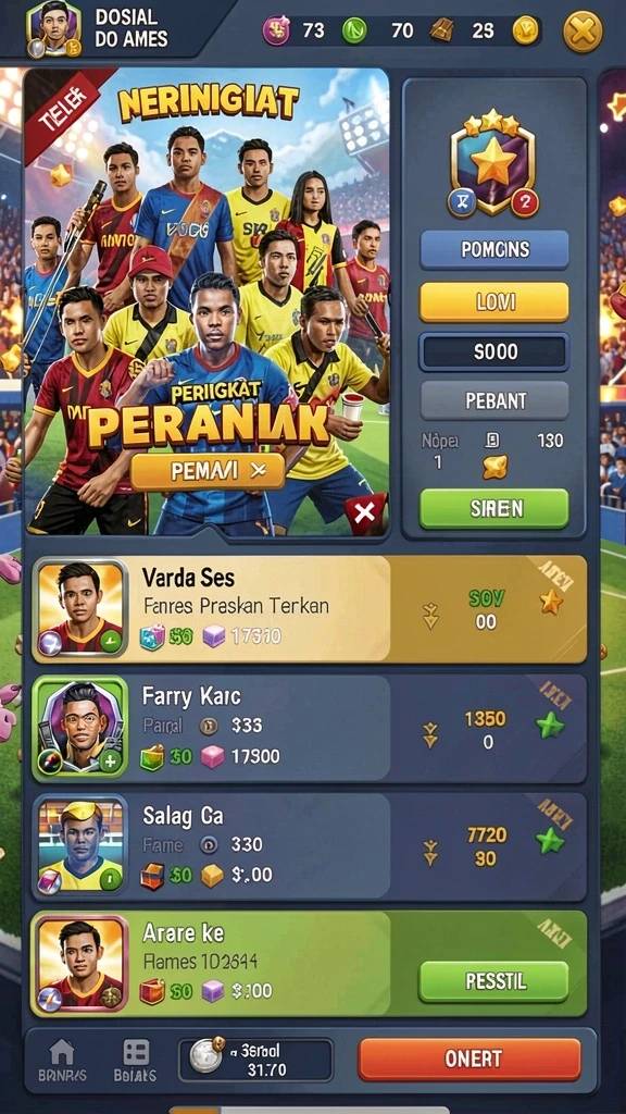 Level permainan yang bervariasi dan menarik.