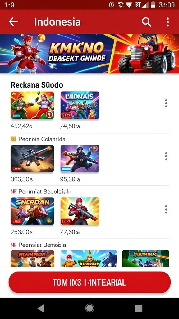 Pengaturan dunia game dengan pemandangan yang luar biasa.