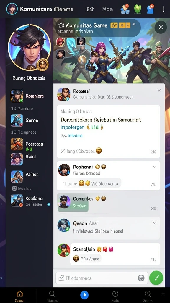 Fitur live chat yang memungkinkan interaksi langsung saat bermain.
