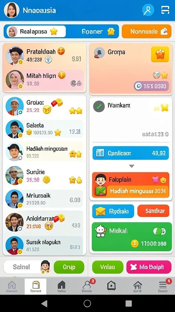 Tampilan karakter dengan kemampuan unik yang sedang bertarung.