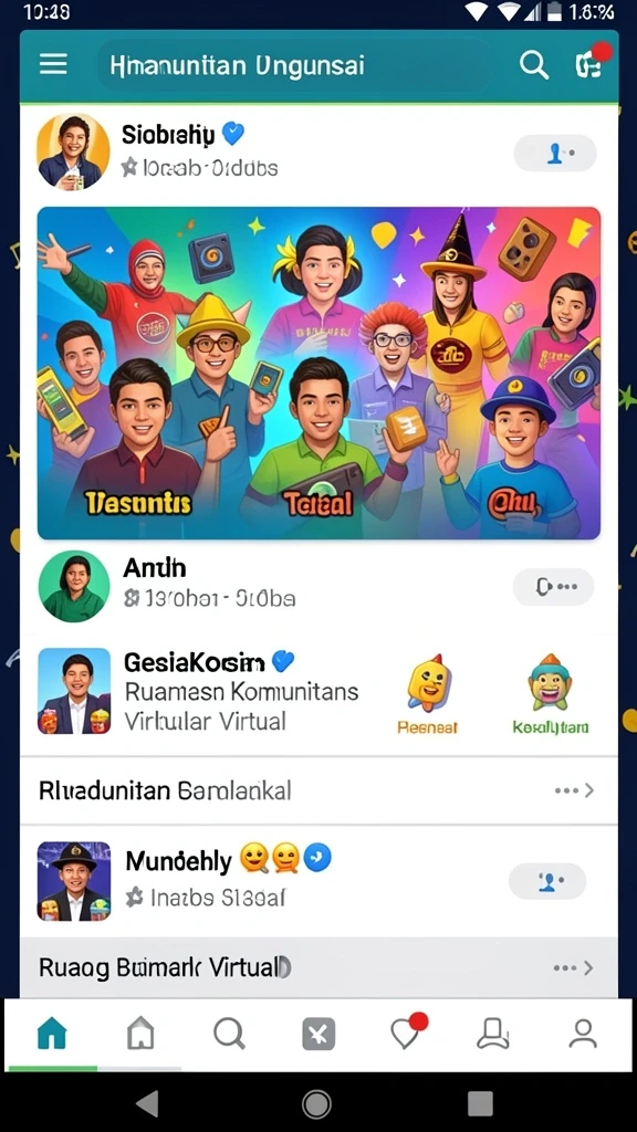 Tampilan awal yang menarik dan mudah dinavigasi.