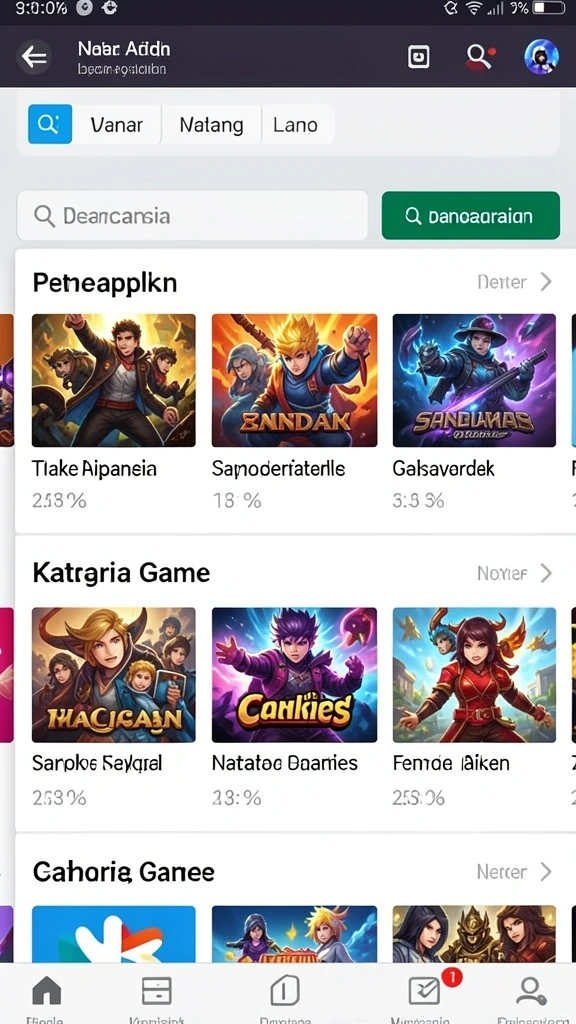 Tampilan antarmuka pengguna yang menarik.