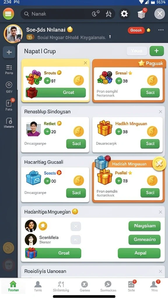 Tampilan awal yang menarik dan mudah dinavigasi.