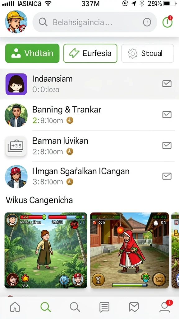 Level yang bervariasi dengan tantangan berbeda.