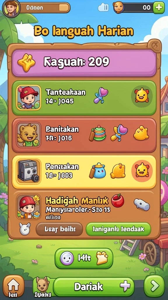Karakter unik dengan desain menarik dan kemampuan khusus.